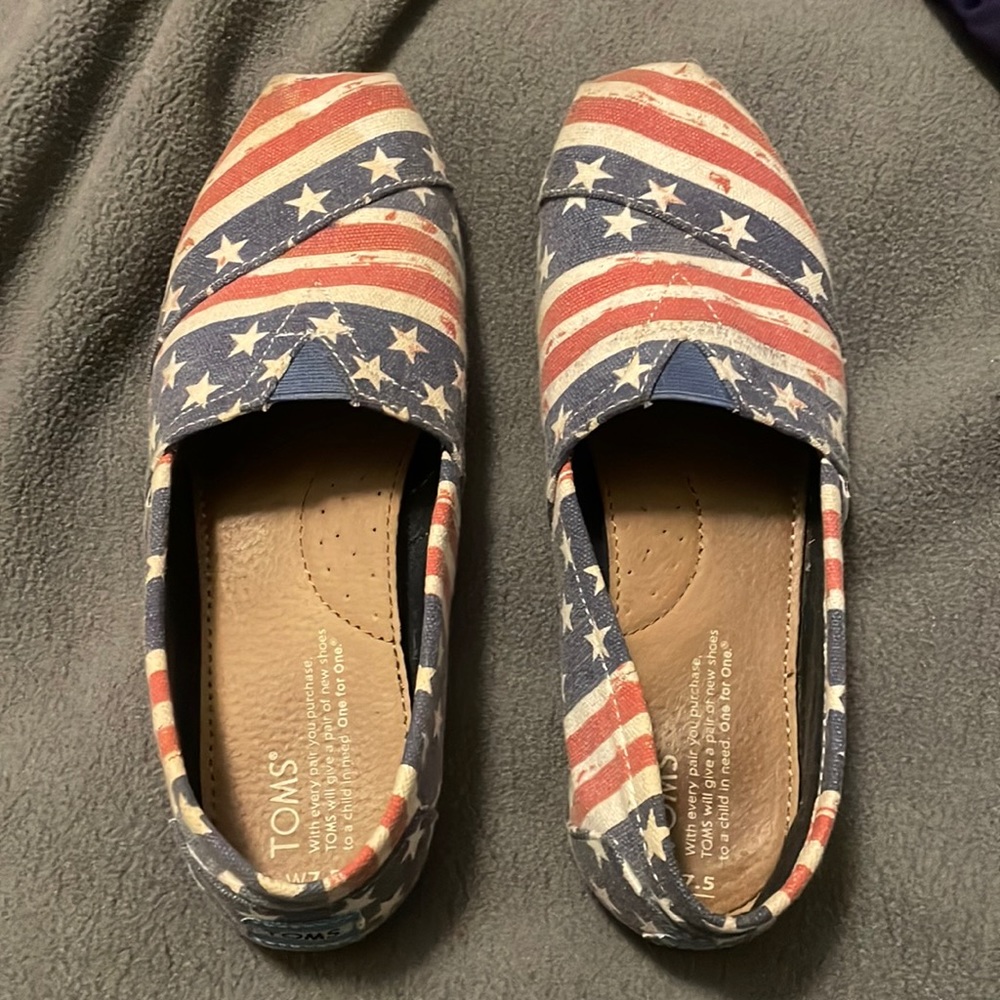 Toms Red, White and Blue shoes-Women’s size 7.5